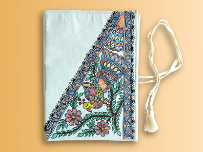 Madhubani Handmade Cloth File Folder | Mayur Geet
