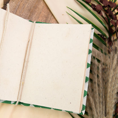 Green Handmade Fabric Cover Diary – A5 | Elegant & Eco-Friendly Journal