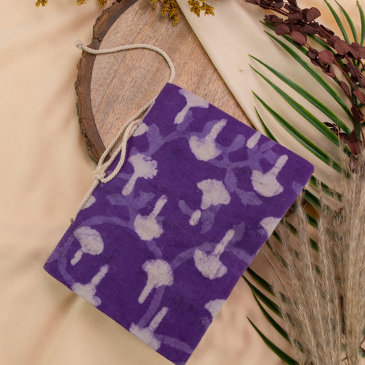 Purple Handmade Fabric Cover Diary – A5 | Elegant & Eco-Friendly Journal