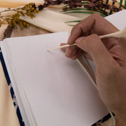 Blue Handmade Fabric Cover Diary – A5 | Elegant & Eco-Friendly Journal