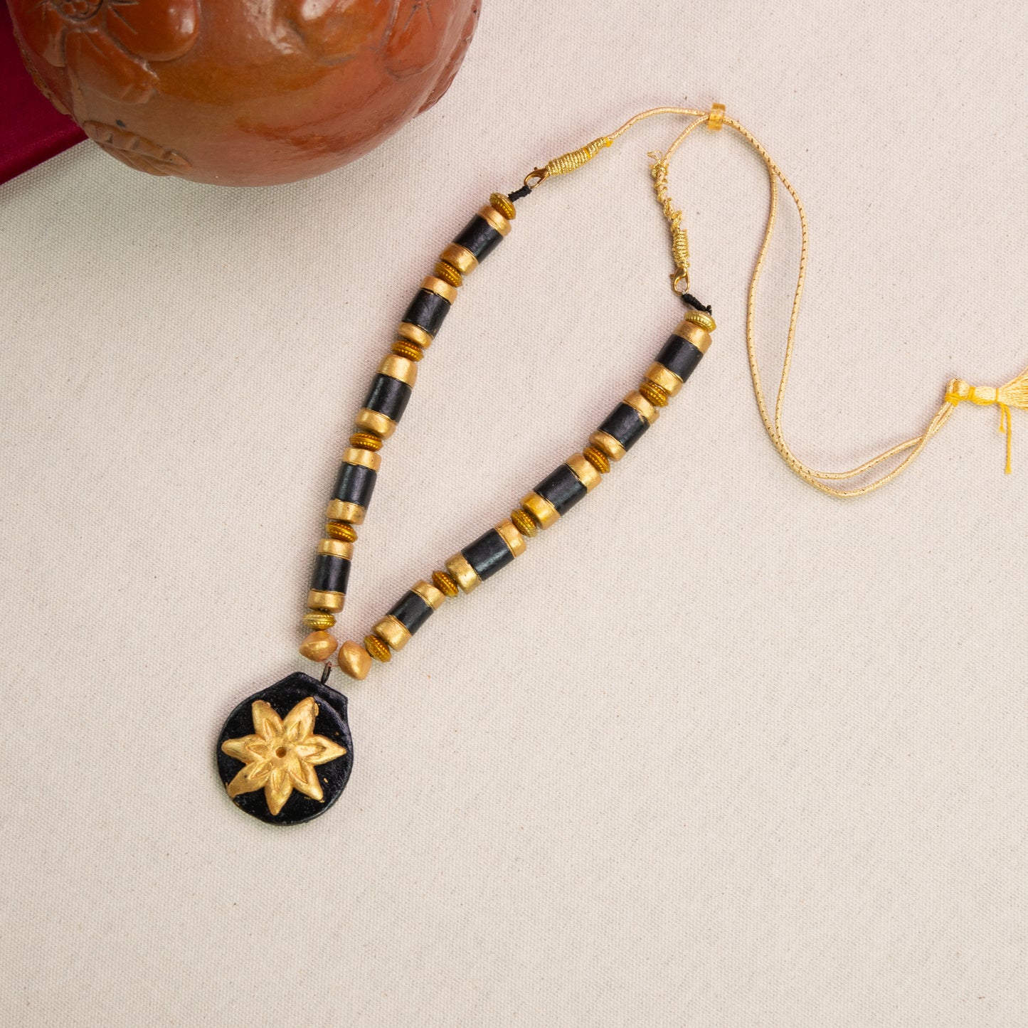 Traditional Multicolor Terracotta Necklace - Star