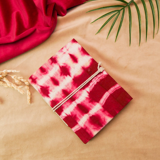 Rose Pink Handmade Tie & Die Fabric Cover Diary – A5 | Elegant & Eco-Friendly Journal