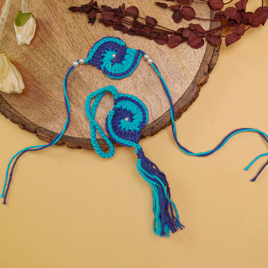 Macrame Lumba Rakhi Set For Bhaiya Bhabhi