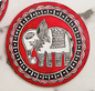Hand-Painted Madhubani Elephant lal Gaja Coaster set of 2 – Traditional Indian Folk Art on Wood – Eco-Friendly, Gift-Ready Home Décor