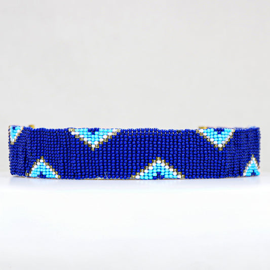 Evil Eye Choker | Handmade Blue Beaded Choker Necklace
