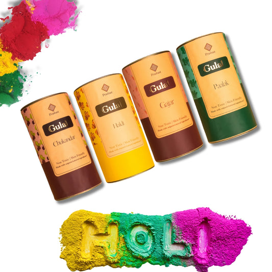 Eco Friendly | Non Toxic | Organic Herbal Holi Color (Gulal) :: Pack Of 4 (150 gram each ) | Lab Tested, Non Toxic