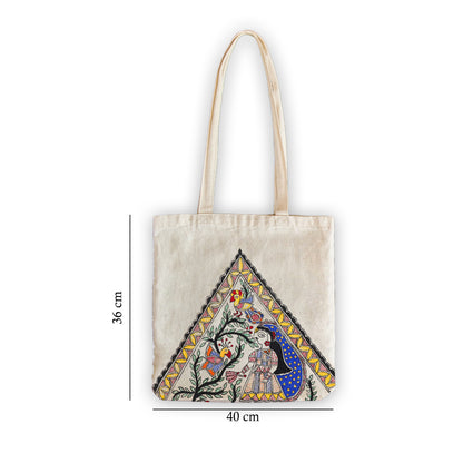 Madhubani Hand Painted Tote bags | Radha Van