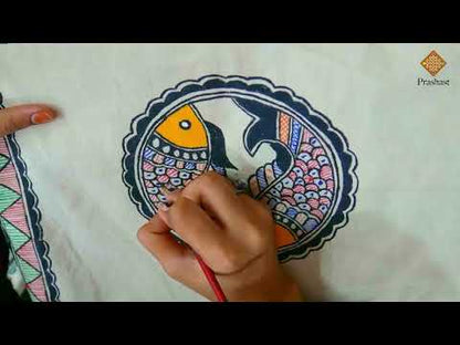 Hand painted Madhubani Tote bags | Hand painted Tote Bag | Mayuri