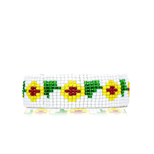 Poppy | White Handmade Beaded Bracelet For Women